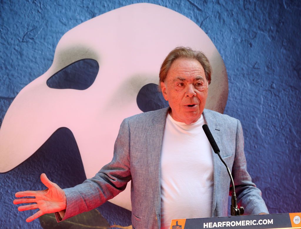 Sir Andrew Lloyd Webber saat menghadiri gelaran terakhir The Phantom of The Opera di New York.