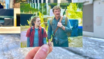 Di sinilah, di episode terakhir, Joel & Ellie menjadi semakin dekat. Pasangan itu berjalan-jalan melalui kamp militer yang sebenarnya sebuah tempat parkir di Calgary, Alberta. Foto: Thomas Duke