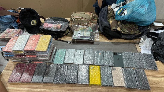 Barang bukti handphone bekas ilegal yang diamankan Bea Cukai Batam.(Dok Bea Cukai Batam)