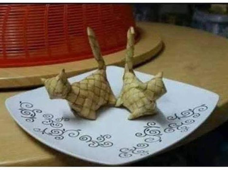 Unik! 10 Bentuk Ketupat Nyeleneh, Ada yang Bentuk Kucing hingga Kuda
