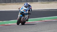 Bo Bendsneyder, pebalap Pertamina Mandalika SAG Team mencatatkan hasil manis dengan finis ketiga dalam balapan Moto2 Amerika 2023. Foto: Getty Images via AFP/MIRCO LAZZARI GP