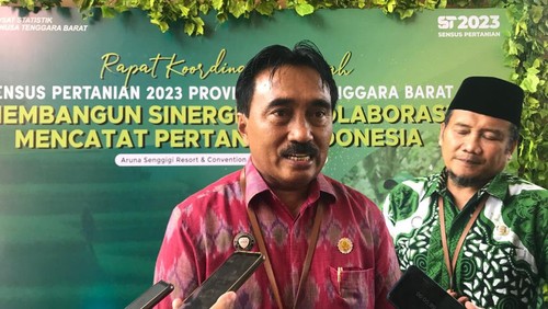 Kepala Badan Pusat Statistik (BPS) Nusa Tenggara Barat (NTB) Wahyudin saat ditemui pada Selasa (18/4/2023).