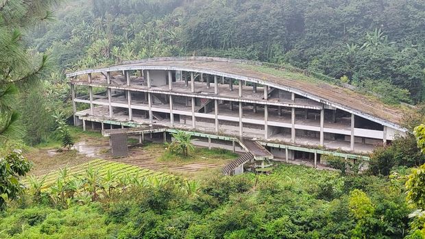 Kondisi Kampung Gajah yang kini terbengkalai. (Dok. Detik/Whisnu Pradana)