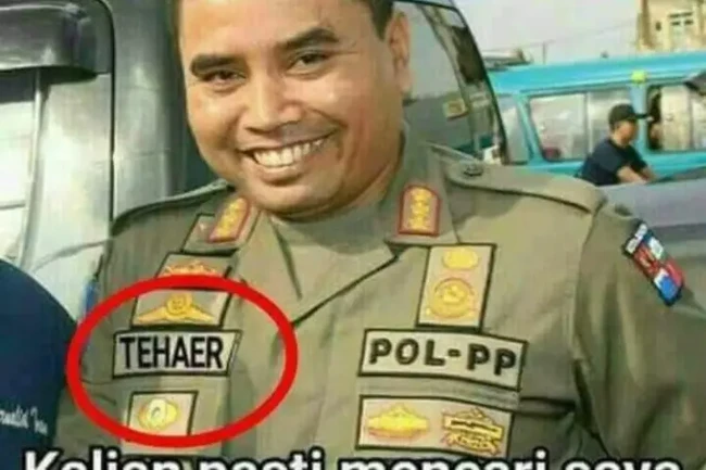 Apakah bapak ini yang kamu cari-cari menjelang Idul Fitri? Ada-ada saja, bikin nggak habis pikir sama nama unik si bapak. Foto: Twitter/Auliapn