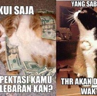 Bagi yang sampai saat ini THR belum juga di tangan harap bersabar. Mungkin memang belum saatnya. Foto: 1cak.com