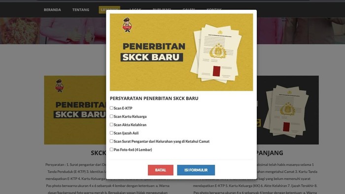 SKCK online Polsek Sokobanah