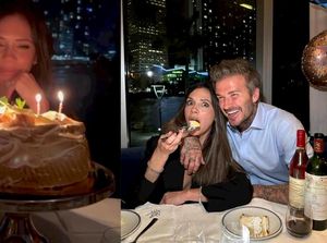 Rayakan Ulang Tahun ke-49, Victoria Beckham Makan Kue Pertama Kalinya