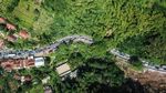 Penampakan dari Udara Padatnya Arus Mudik di Jalur Nagreg