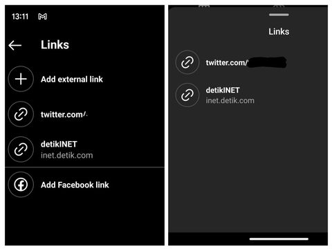 Cara masukkan lima link di bio Instagram