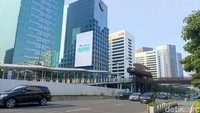 Lalu lintas di Sudirman-Thamrin biasanya masih macet pada jam berangkat kerja di pagi hari. (Wildan N/detikcom)