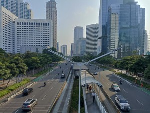 H-3 Lebaran, Lalu Lintas Jalan Gatot Subroto-S. Parman Lengang