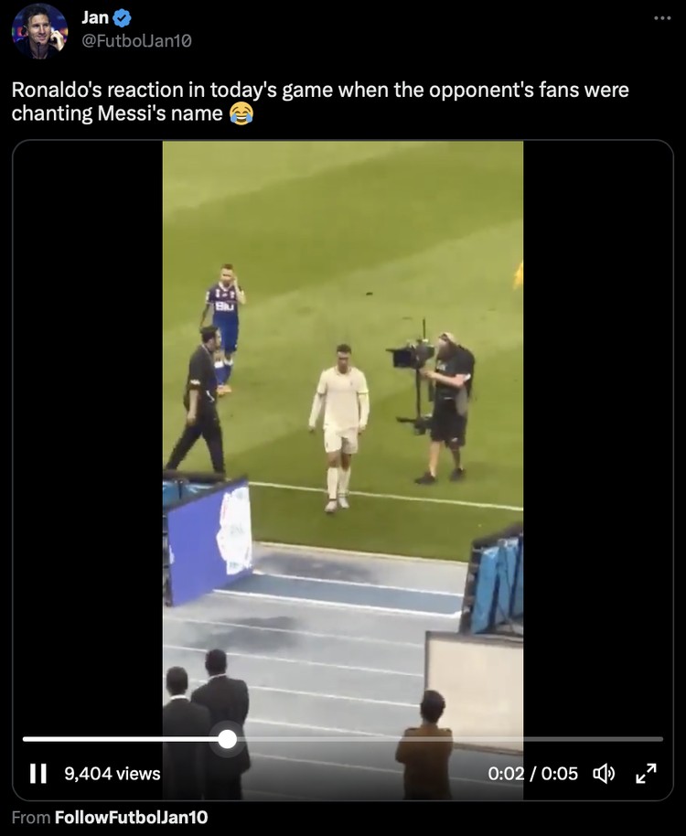 Menme Al Nassr Cristiano Ronaldo kemnali mengalami kekalakah.