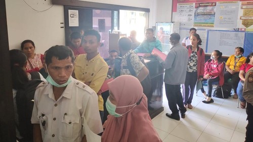 Pemohon SKCK di Polres Manggarai Barat, Rabu (19/4/2023).