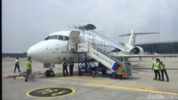 Transnusa Beberkan Kondisi Petugas yang Jatuh dari Pintu Pesawat