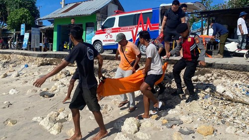 Turis Taiwan tewas saat snorkeling di perairan Manta Bay, Desa Bunga Mekar, Kecamatan Nusa Penida, Klungkung, Rabu (19/4/2023).