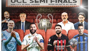 Dari semua tim yang lolos, cuma Man City yang belum merasakan trofi Liga Champions. Foto: Twitter