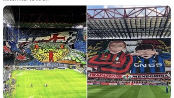 Apalagi fans kedua tim begitu loyal sekaligus kreatif ketika kedua tim bertemu. Foto: Twitter