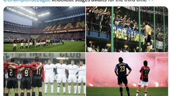Netizen riuh ada Derby della Madonnina tersaji di Liga Champions. Foto: Twitter