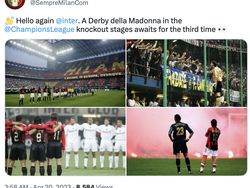 Riuh Netizen Sambut Derby della Madonnina Tersaji Lagi di Liga Champions