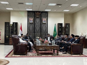 Menag Yaqut Tiba di Kemenag untuk Sidang Isbat Penentuan 1 Syawal 1444 H