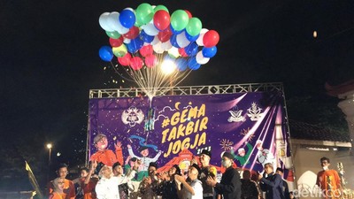 Potret Kemeriahan Gema Takbir di Jogja