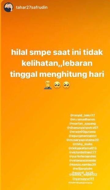 Postingan bek PSM, Safrudin Tahar.