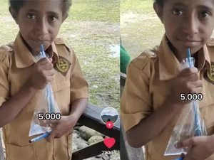 Viral Harga Air Putih di Kantong Plastik Rp 5 Ribu di Papua Bikin Netizen Kaget