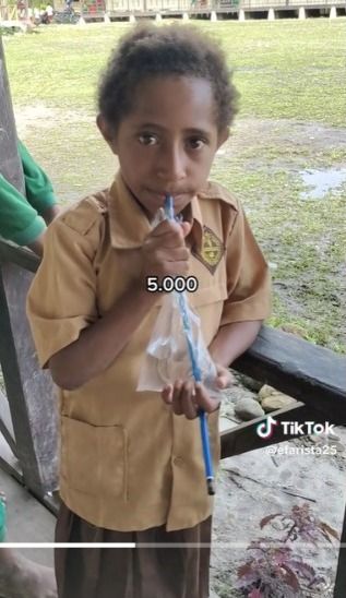 Viral Harga Air Putih di Kantong Plastik Rp 5 Ribu di Papua Bikin Netizen Kaget
