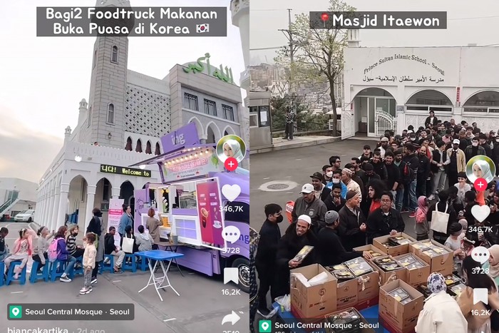YouTuber Bianca Kartika bagikan food truck gratis makanan untuk buka puasa.