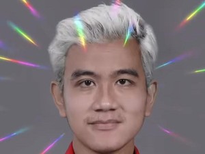 Gibran Posting Foto Diri Berambut Putih: Biar Kembaran Sama Pak Ganjar