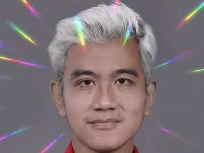 Foto Gibran Rakabuming Raka berambut putih. Foto diunggah pada Jumat (21/4/2023).