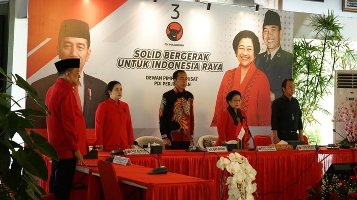 Ganjar Pranowo resmi diusungkan sebagai bakal calon presiden PDIP, Istana Batutulis, Bogor, Jawa Barat, Jumat (21/4/2023).