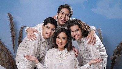 Foto: Maia Estianty, Al-El-Dul Jadi Model Baju Lebaran, Dipuji Manis Bak Takjil