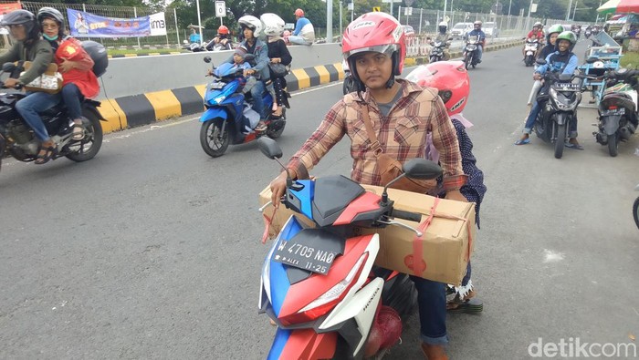 Rohman, pemudik asal Sidoarjo ke Bangkalan