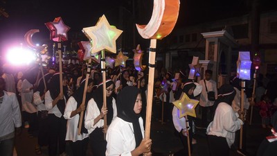 Semarak Takbir Keliling Sambut Idul Fitri di Mataram