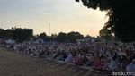 Potret Ribuan Warga Salat Id di Alun-alun Kidul Jogja