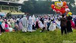 Khusyuknya Salat Id Warga Muhammadiyah Cimahi di Lapangan Rajawali