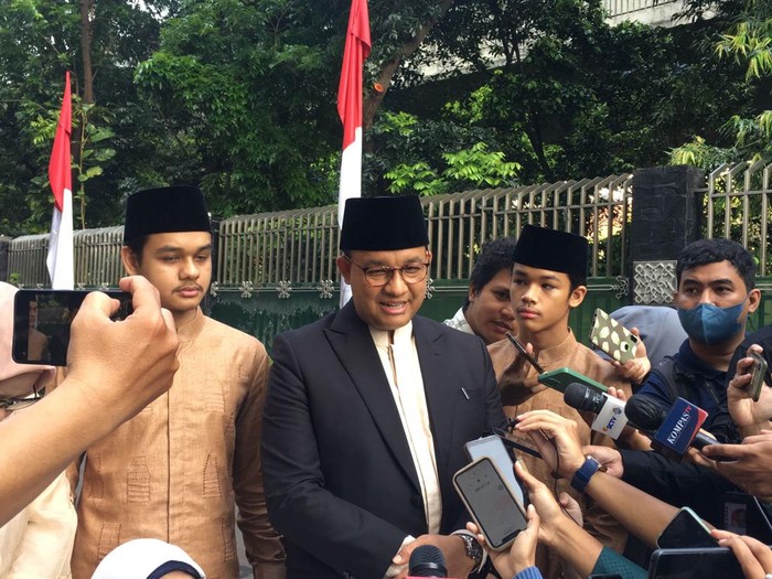 Anies Baswedan usai salat Id di Masjid Istiqlal (Mulia/detikcom)