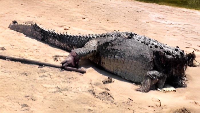 Buaya raksasa terpenggal