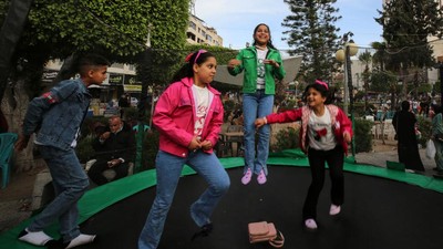 Keceriaan Anak-anak Palestina Rayakan Lebaran