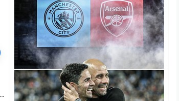 Minggu depan, City dan Arsenal bakal berlaga dalam pertandingan menghebohkan Liga Inggris karena keduanya calon juara. Foto: Twitter