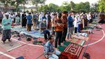 Potret Salat Idul Fitri di Taman Kolaborasi Jakarta Timur
