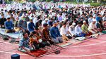 Potret Salat Idul Fitri di Taman Kolaborasi Jakarta Timur