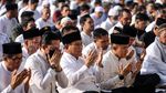 Prabowo Salat Idul Fitri di Masjid Al Azhar Jaksel