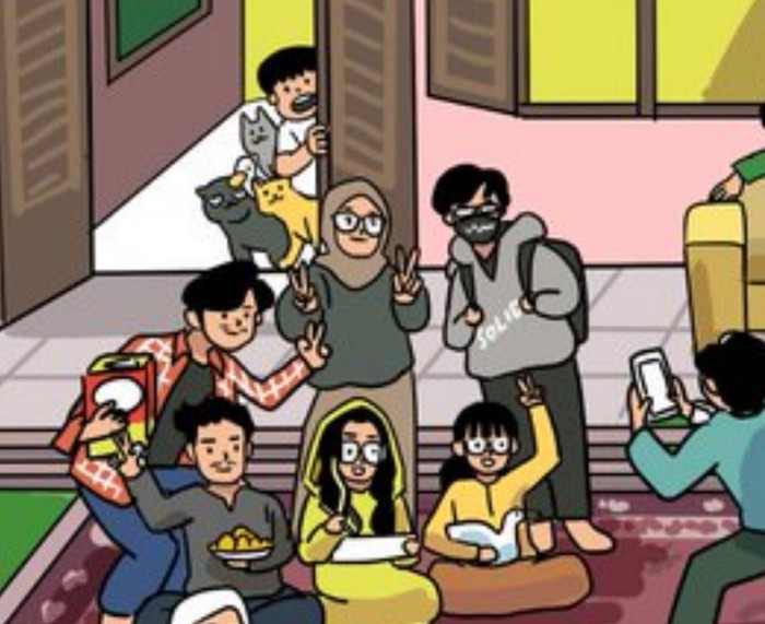 Presiden Jokowi mengunggah poster 'Selamat Hari Raya Idul Fitri'. Ini sejumlah keseruan vibes lebaran di postingan Jokowi. (Instagram @jokowi)