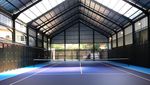 8 Penampakan Lapangan Tenis Raffi Ahmad yang Dibangun di Samping Rumah