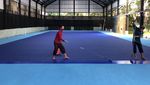 8 Penampakan Lapangan Tenis Raffi Ahmad yang Dibangun di Samping Rumah