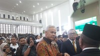Gubernur Jateng Ganjar Pranowo dalam salah satu acara di Auditorium USU di Medan. Foto: Raja Sinaga/detikSumut