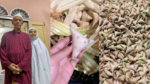 Unggahan wanita yang menceritakan bisnis ketupat orang tuanya mengalami kerugian karena ketupat busuk dan berjamur jelang lebaran.
