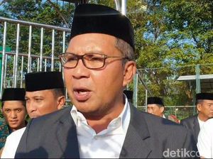 Salat Id di Lapangan Karebosi Makassar, Danny Pesan Jaga Ukhuwah Islamiyah